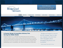 Tablet Screenshot of bridgewoodadvisors.com